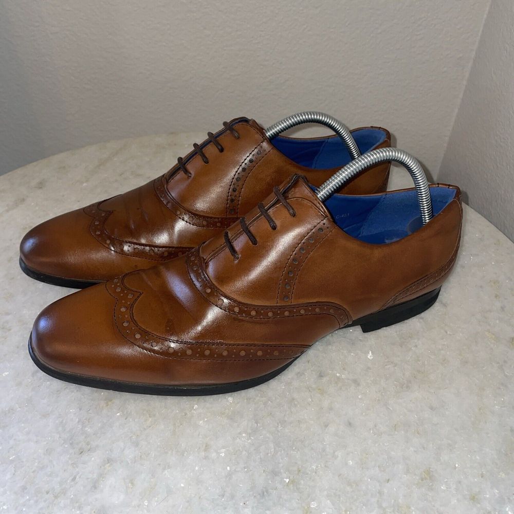 VINCENT CAVALLO Brown Wing Tip Oxford  Dress Shoes Men’s Sx 12